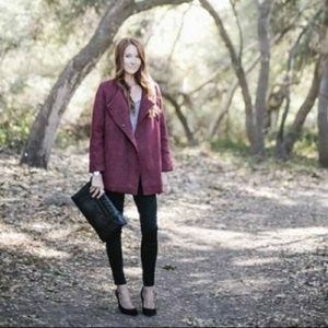 Everly tweed Red wine jacket
